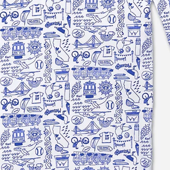 Joy Street Bay Area San Francisco Pajamas Set Size 6 - Picture 3 of 5